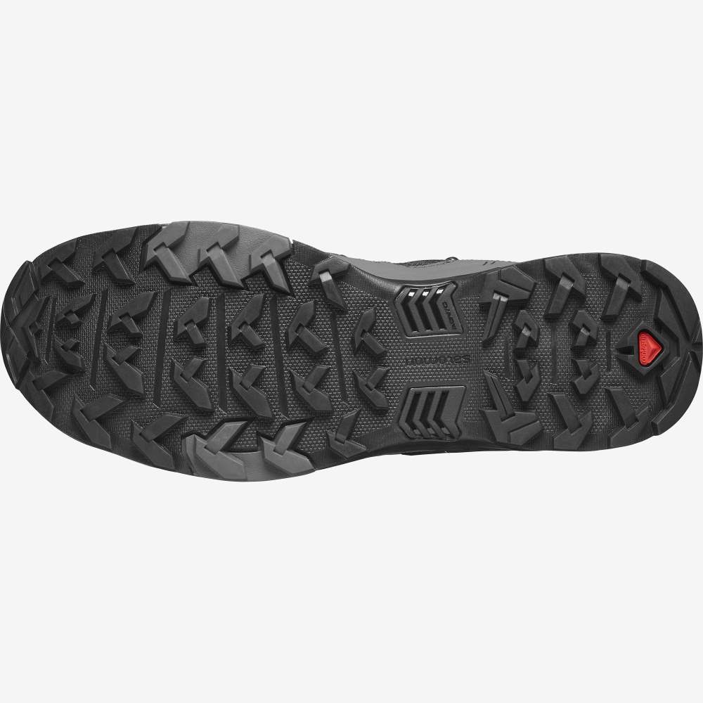 Black Blue Salomon X Ultra 4 Mid Wide Gore-Tex Men's Hiking Shoes | 078165GQC