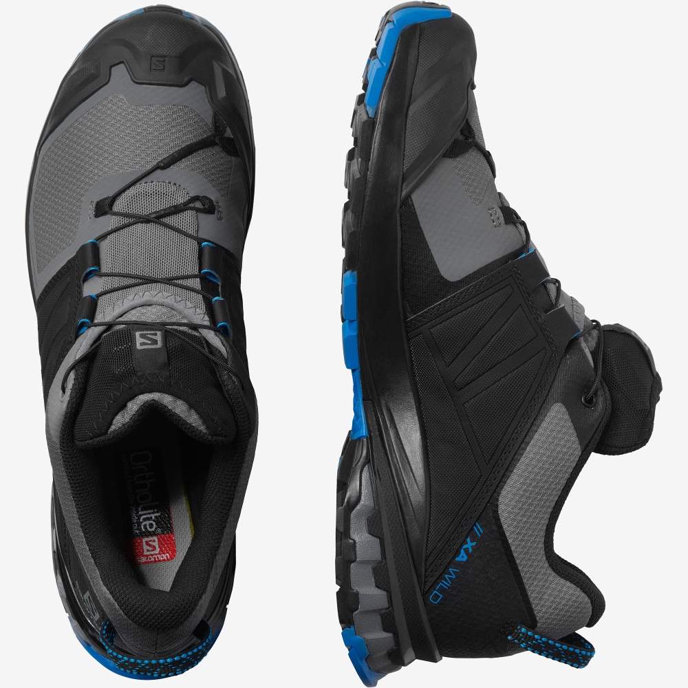 Black Blue Salomon Xa Wild Men's Hiking Shoes | 789354SNG