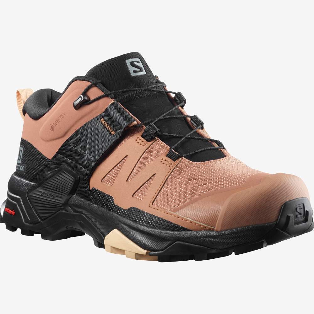 Black Cream Salomon X Ultra 4 Gore-Tex Women's Hiking Shoes | 739412PFU
