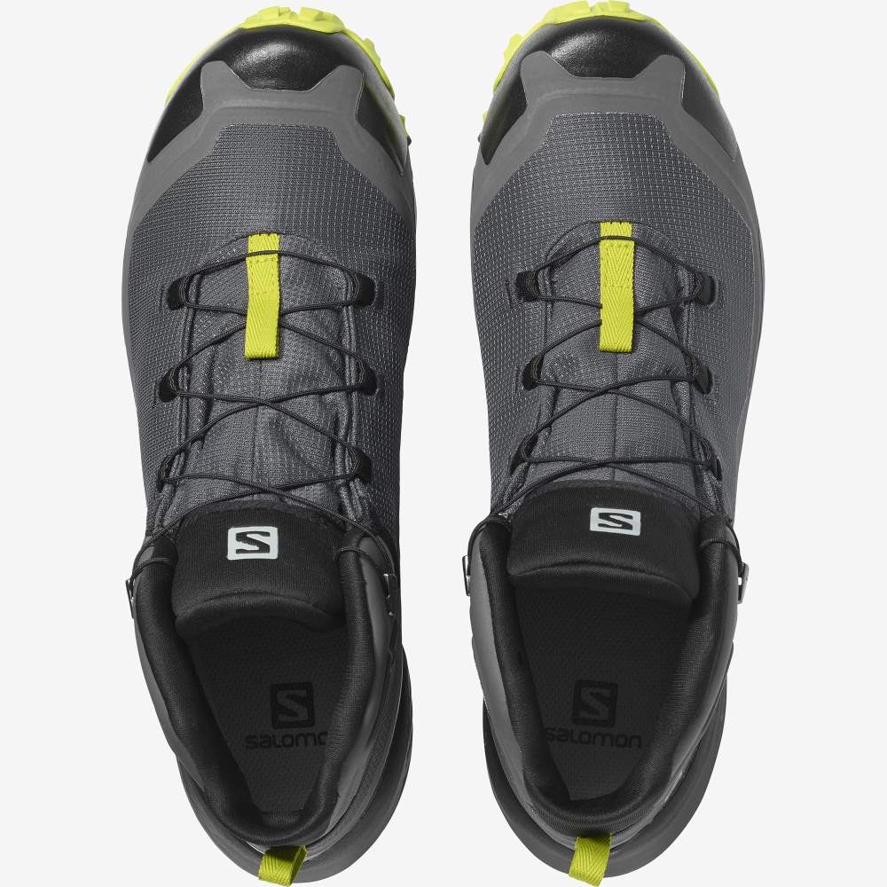 Black Green Salomon Cross Hike Mid Gore-Tex Men's Hiking Shoes | 450276PEM