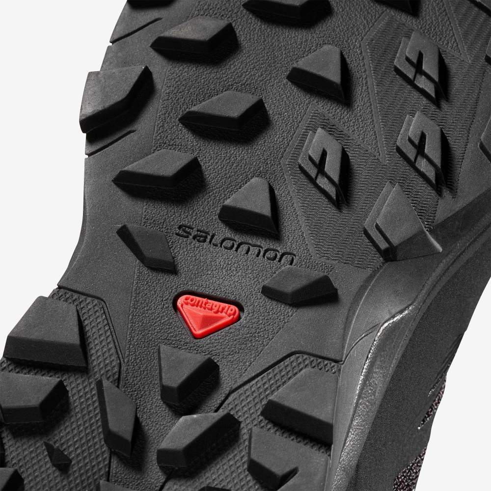 Black Green Salomon Outline Mid Gore-Tex Women's Hiking Shoes | 309478FHQ
