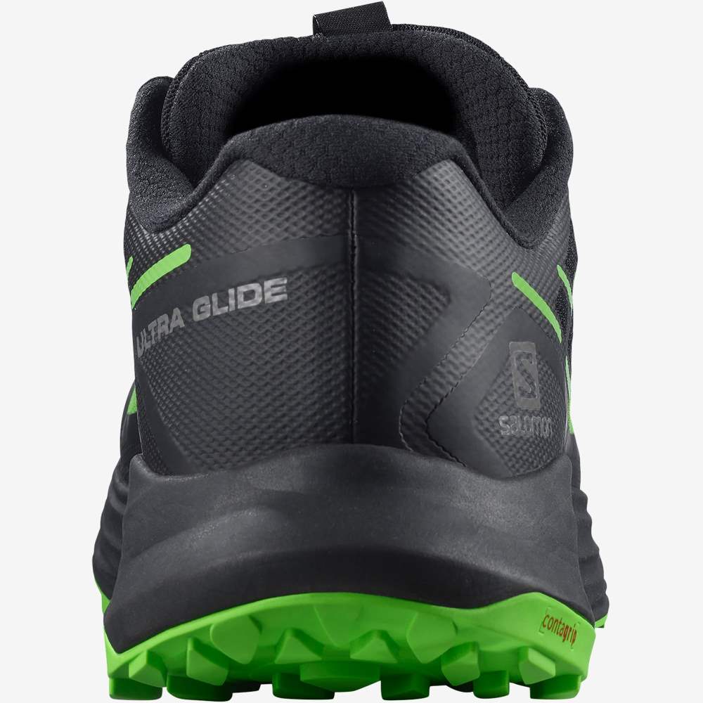Black Green Salomon Ultra Glide Men's Trail Running Shoes | 016294XEC