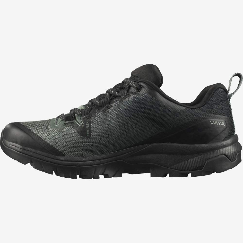 Black Green Salomon Vaya Gore-Tex Women's Hiking Shoes | 765918VKO