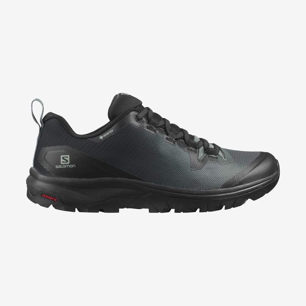 Black Green Salomon Vaya Gore-Tex Women\'s Hiking Shoes | 765918VKO