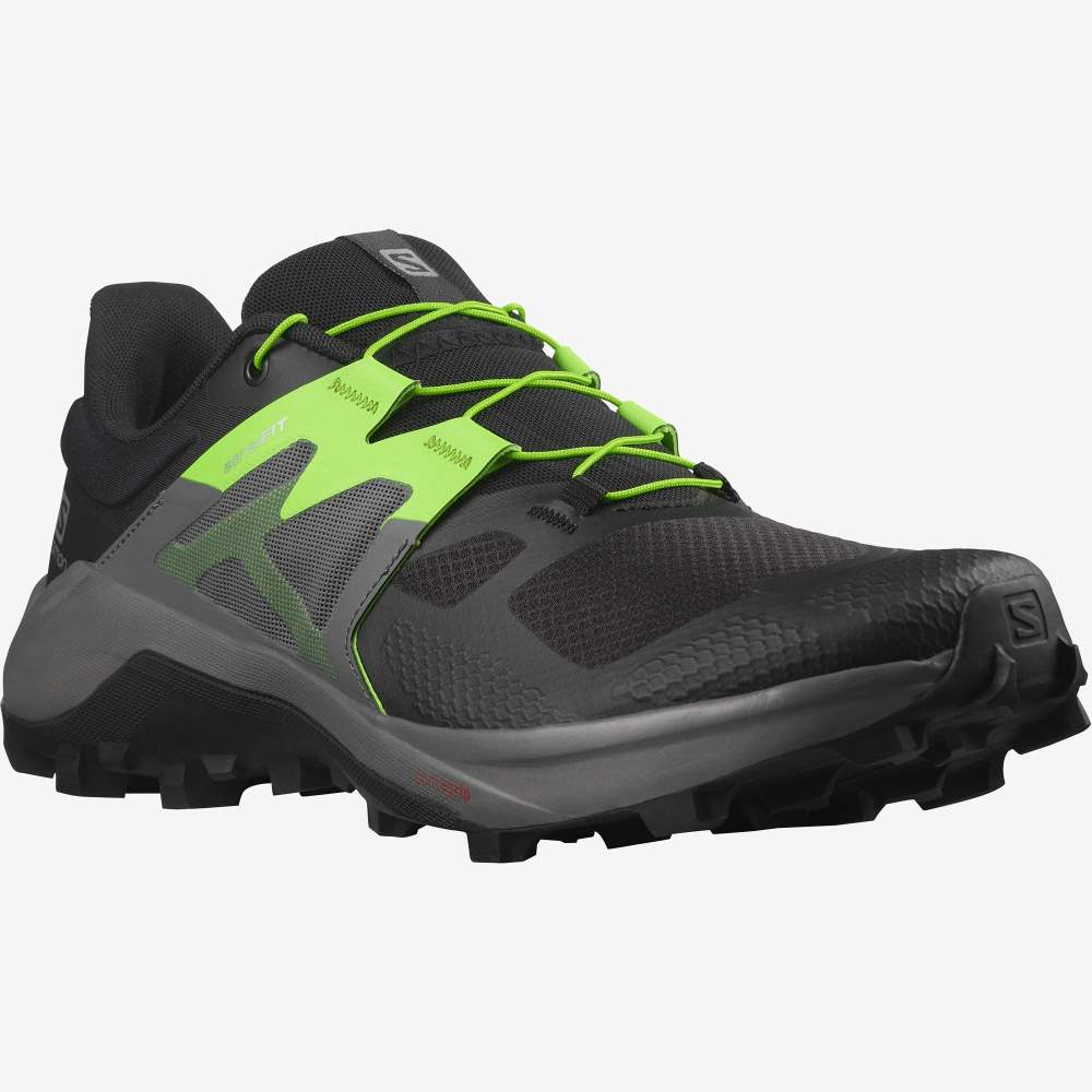 Black Green Salomon Wildcross 2 Men's Trail Running Shoes | 295867HWU