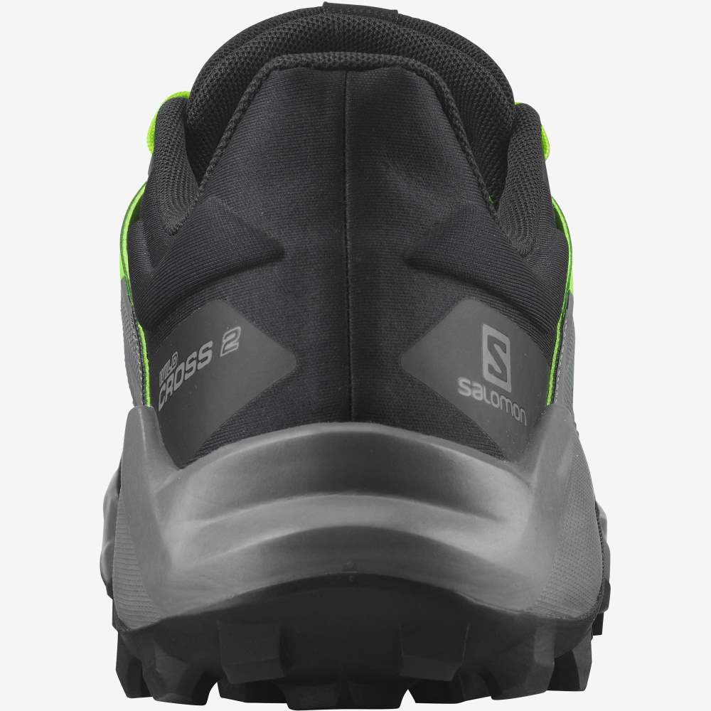Black Green Salomon Wildcross 2 Men's Trail Running Shoes | 295867HWU