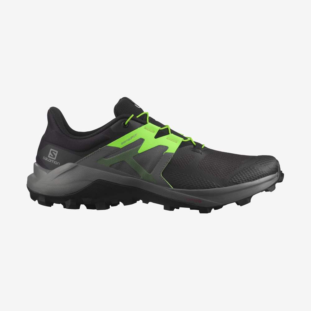 Black Green Salomon Wildcross 2 Men\'s Trail Running Shoes | 295867HWU