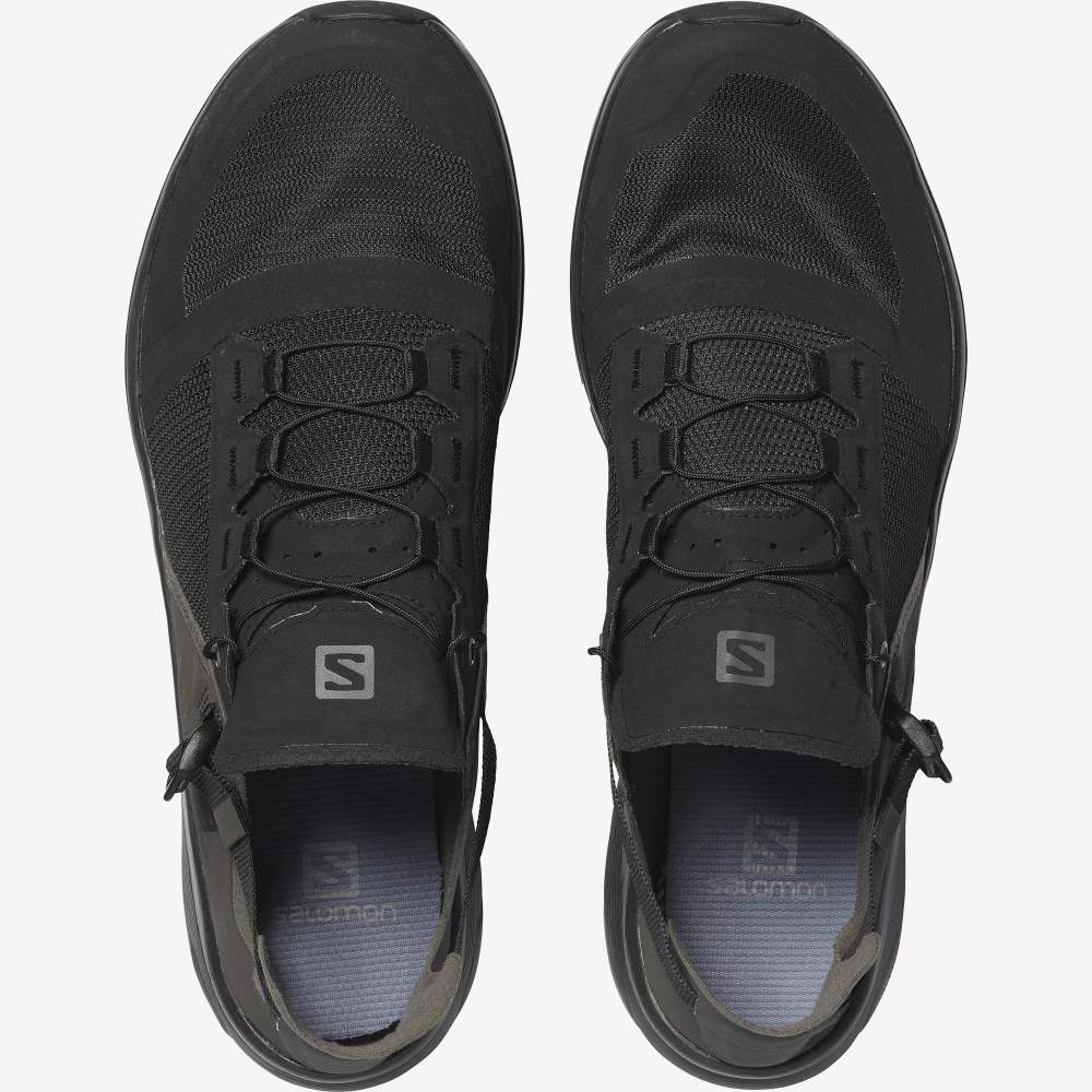 Black Grey Salomon Tech Amphib 4 Men's Water Shoes | 281097SDV