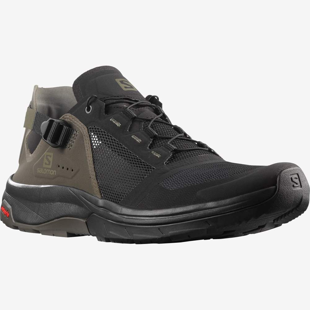 Black Grey Salomon Tech Amphib 4 Men's Water Shoes | 281097SDV