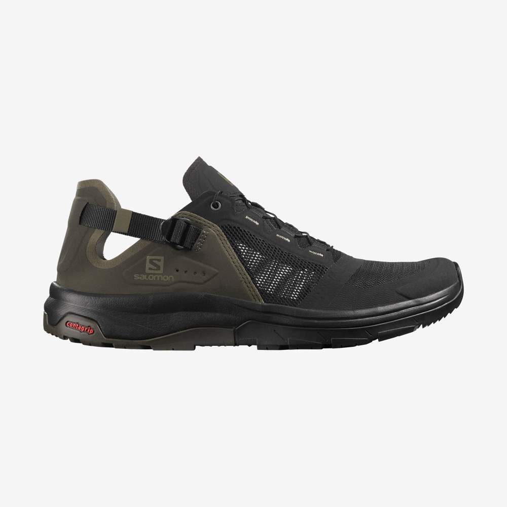 Black Grey Salomon Tech Amphib 4 Men\'s Water Shoes | 281097SDV