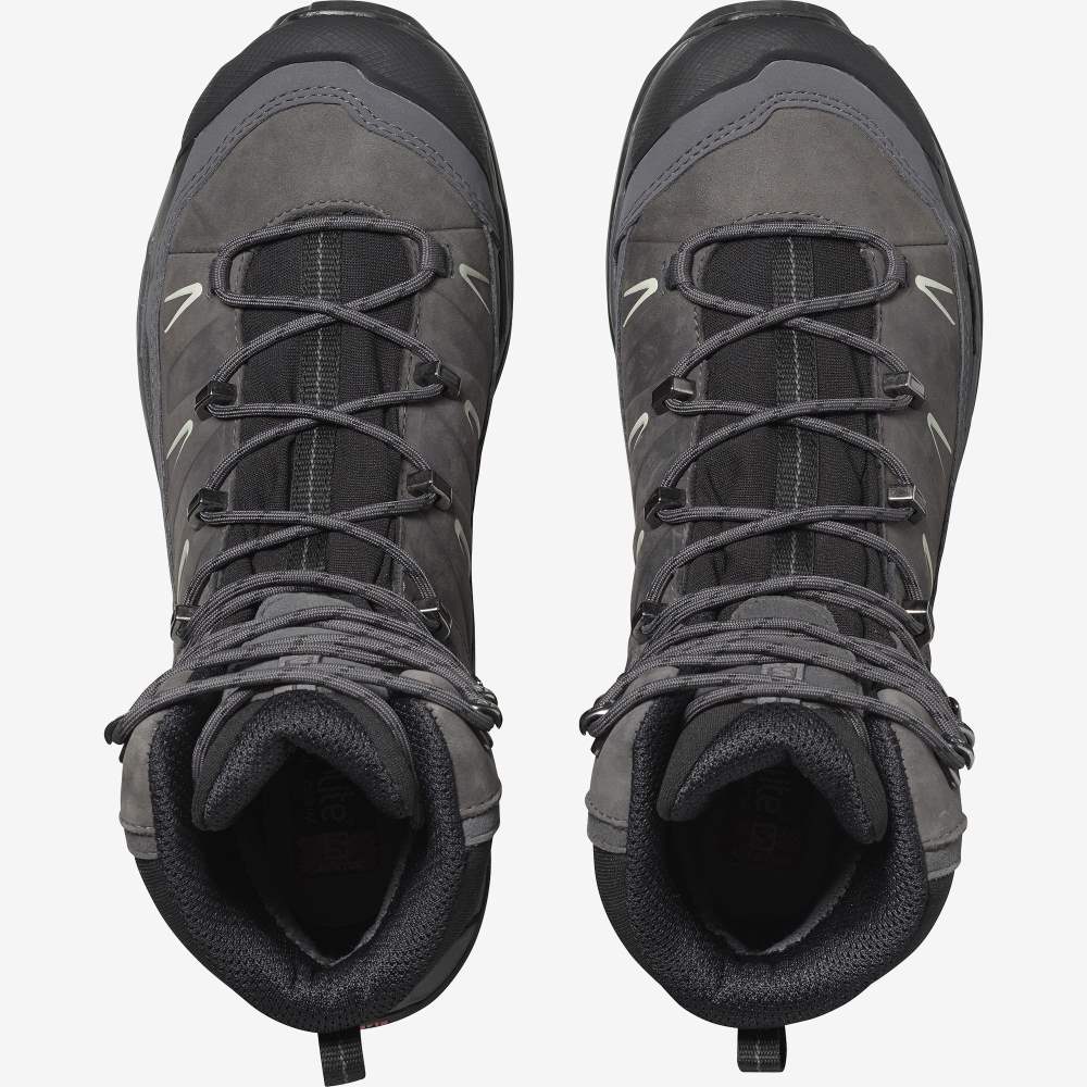 Black Grey Salomon X Ultra Trek Gore-Tex Women's Hiking Shoes | 183045INQ