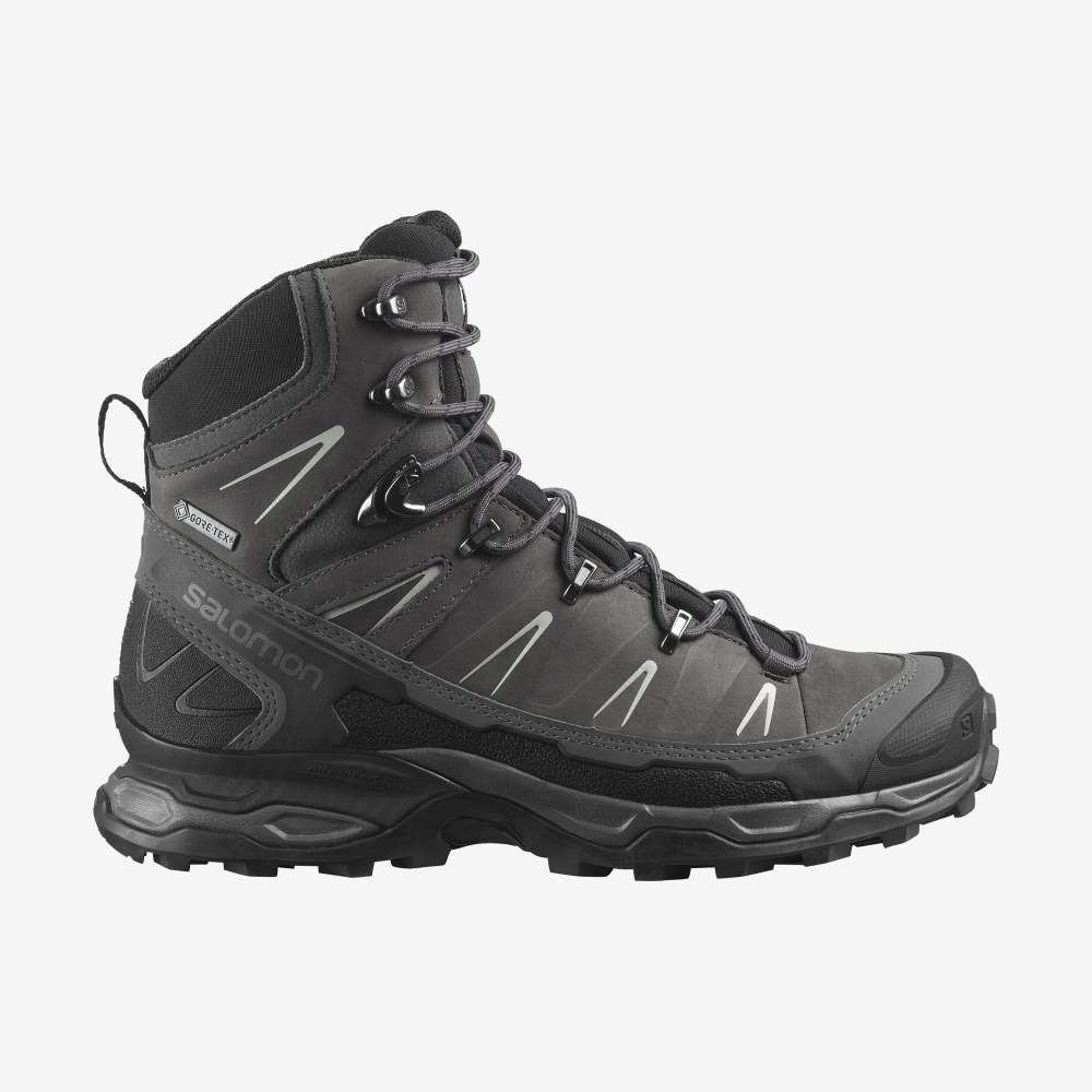 Black Grey Salomon X Ultra Trek Gore-Tex Women\'s Hiking Shoes | 183045INQ