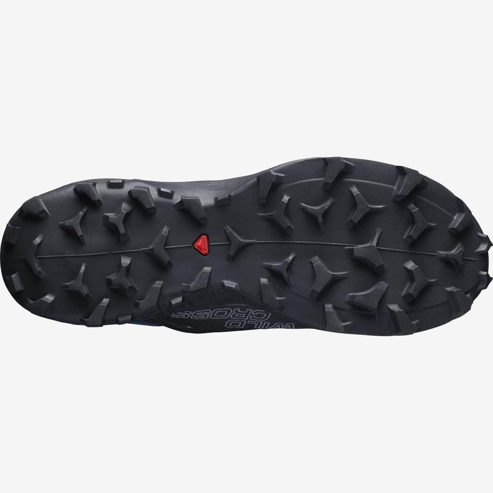 Black Navy Salomon Wildcross Men's Trail Running Shoes | 462987QVI