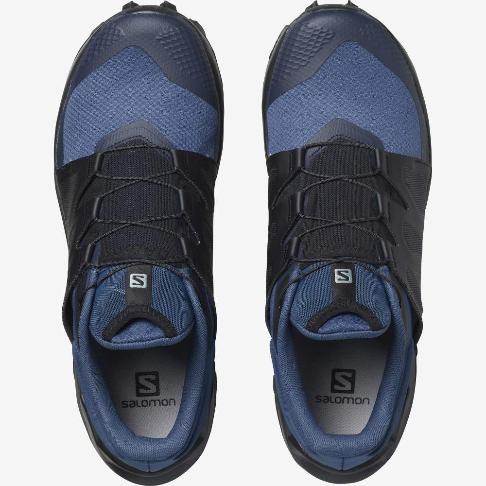 Black Navy Salomon Wildcross Men's Trail Running Shoes | 462987QVI