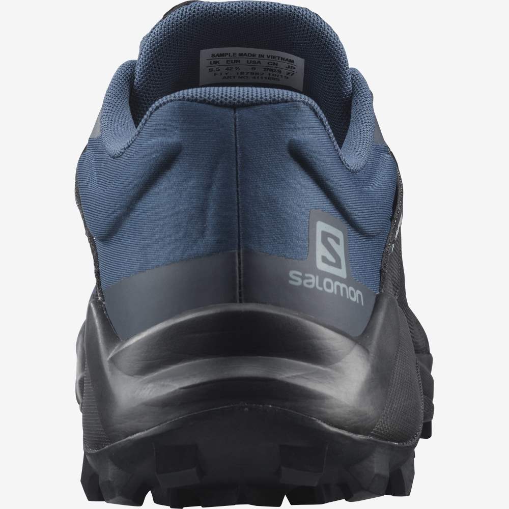 Black Navy Salomon Wildcross Men's Trail Running Shoes | 462987QVI