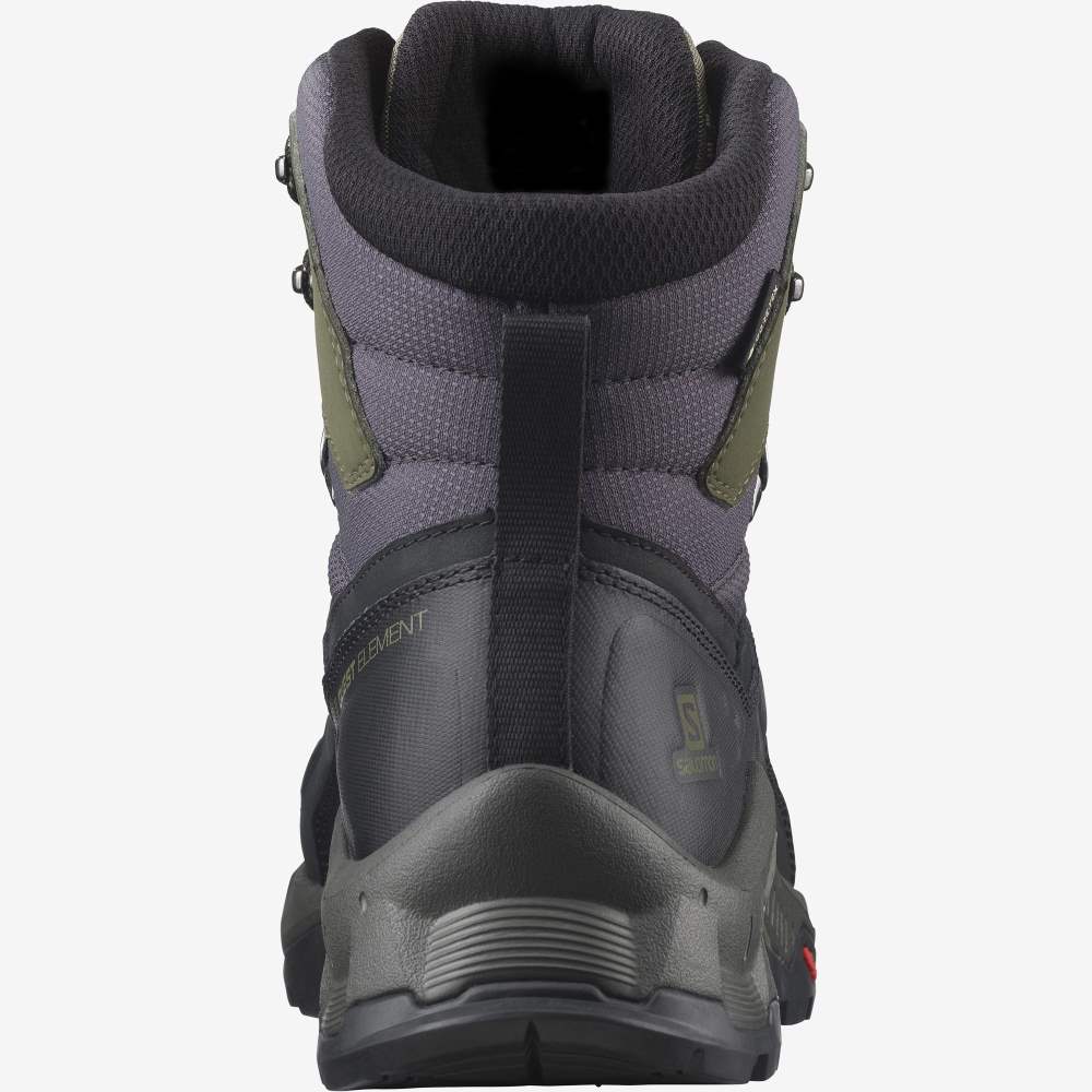 Black Olive Salomon Quest Element Gore-Tex Men's Hiking Shoes | 760241LHC