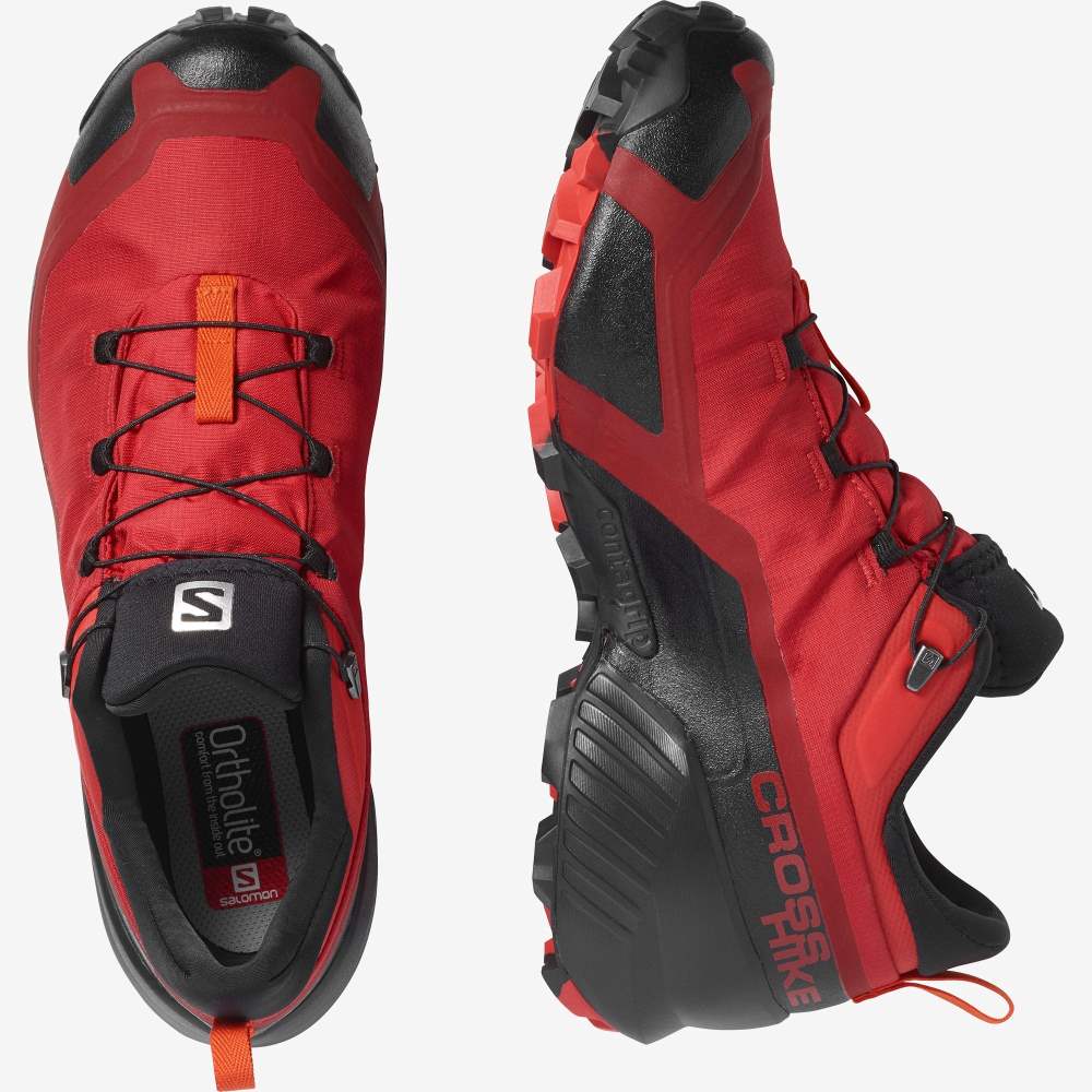 Black Orange Salomon Cross Hike Gore-Tex Men's Hiking Shoes | 965471XHL