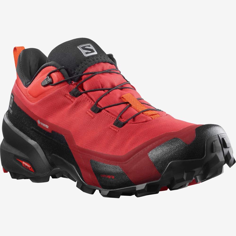 Black Orange Salomon Cross Hike Gore-Tex Men's Hiking Shoes | 965471XHL