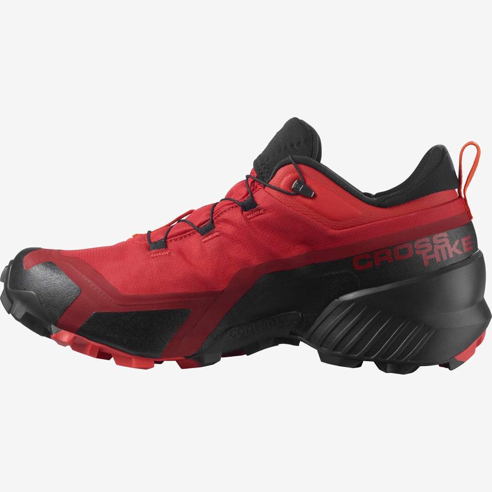 Black Orange Salomon Cross Hike Gore-Tex Men's Hiking Shoes | 965471XHL