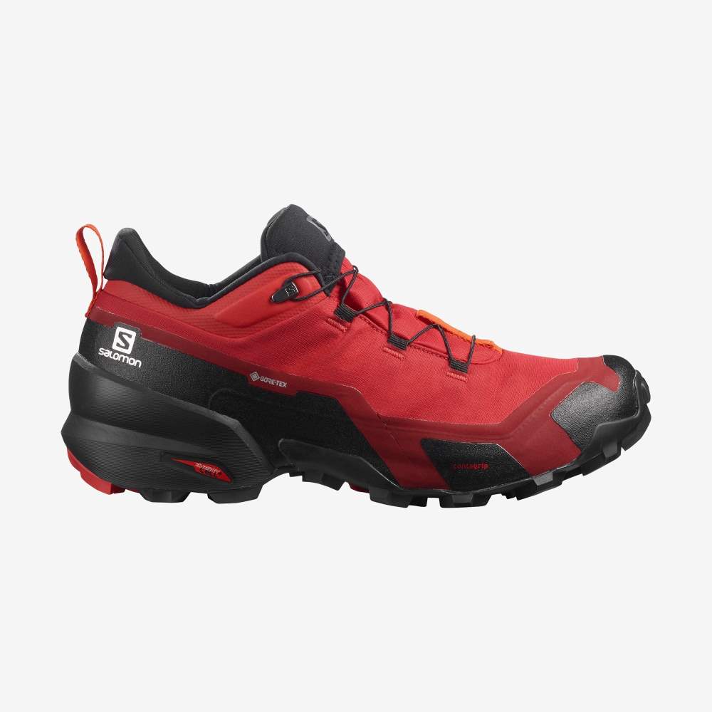 Black Orange Salomon Cross Hike Gore-Tex Men\'s Hiking Shoes | 965471XHL