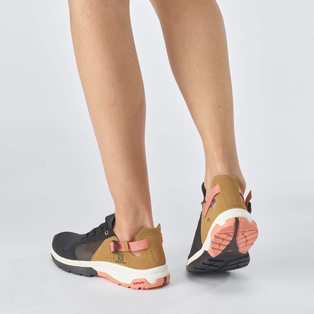 Black Orange Salomon Tech Amphib 4 Women's Water Shoes | 019847ERK