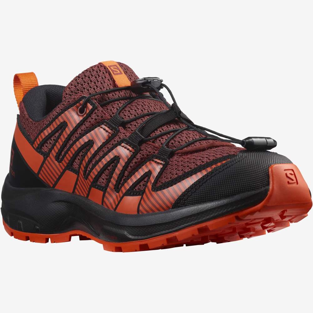 Black Orange Salomon Xa Pro V8 Kids' Hiking Shoes | 174592BQR
