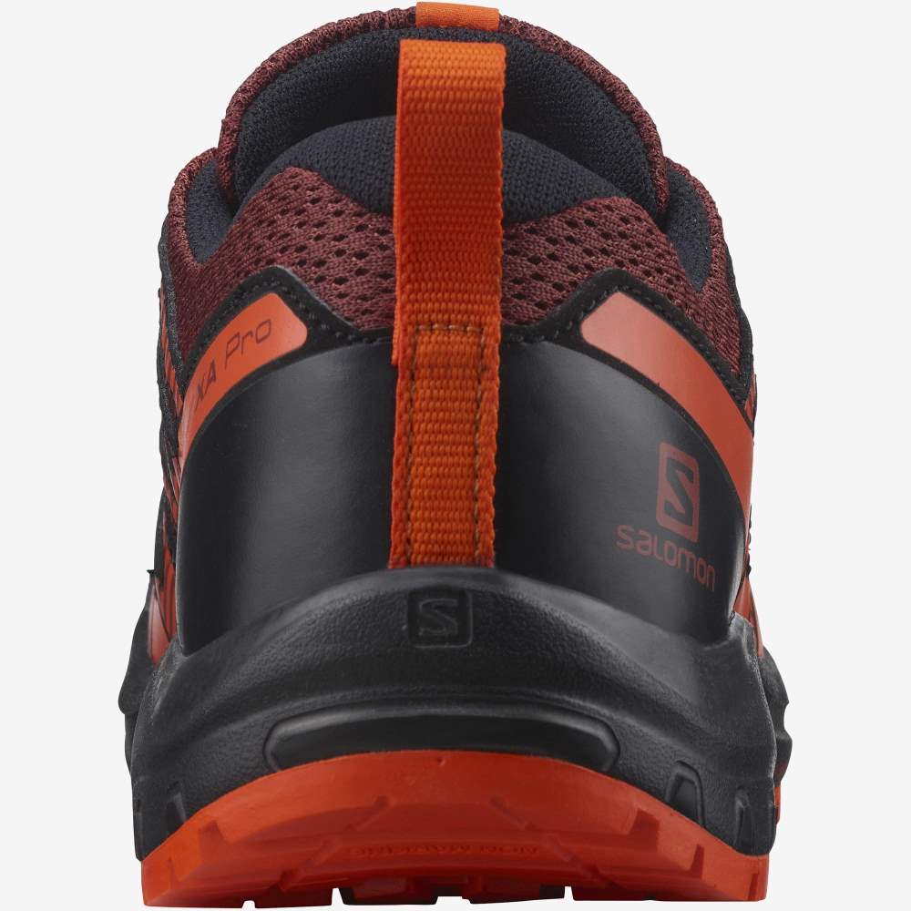 Black Orange Salomon Xa Pro V8 Kids' Hiking Shoes | 174592BQR