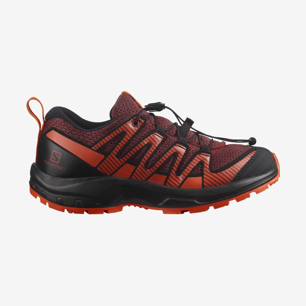 Black Orange Salomon Xa Pro V8 Kids\' Hiking Shoes | 174592BQR