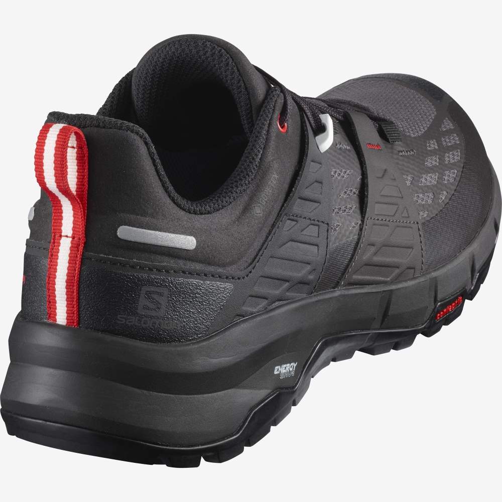Black Red Salomon Odyssey Gtx Men's Hiking Shoes | 416387JDH