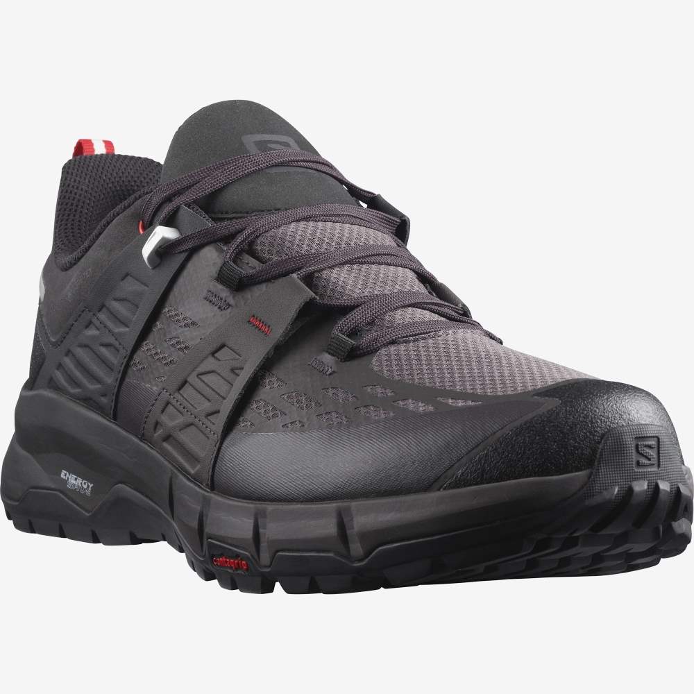 Black Red Salomon Odyssey Gtx Men's Hiking Shoes | 416387JDH