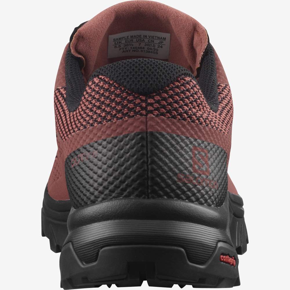 Black Red Salomon Outline Gore-Tex Women's Hiking Shoes | 917045LNZ