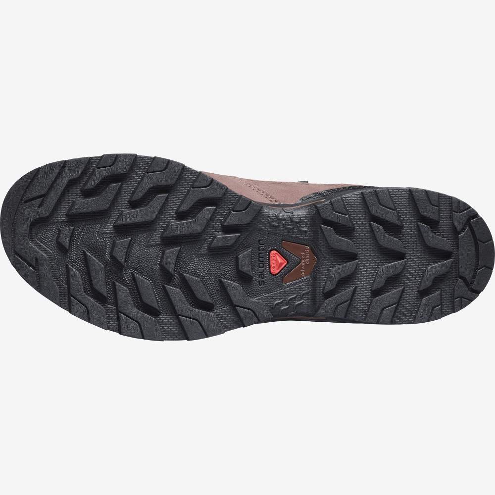 Black Red Salomon Outward Gore-Tex Women's Hiking Shoes | 849321PKY