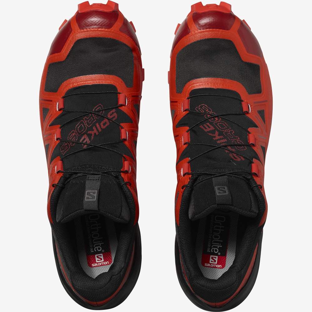 Black Red Salomon Spikecross 5 Gore-Tex Women's Trail Running Shoes | 204536RSM