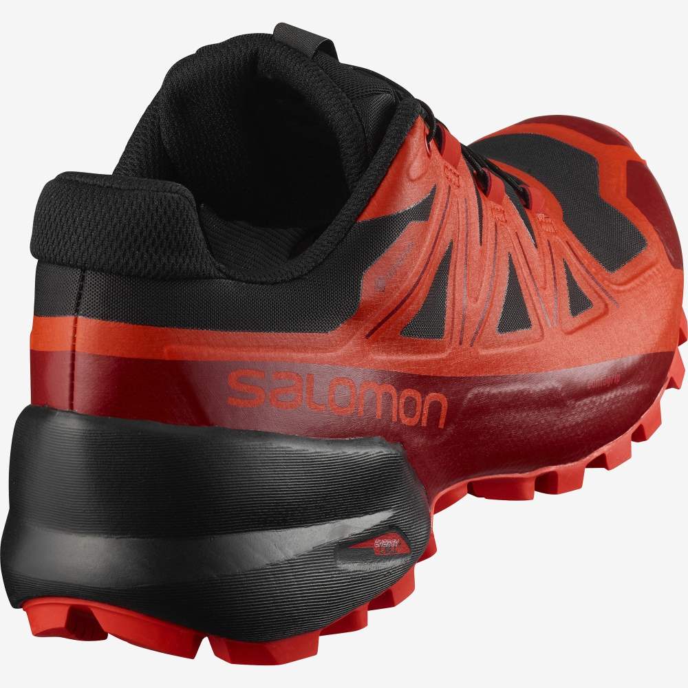 Black Red Salomon Spikecross 5 Gore-Tex Women's Trail Running Shoes | 204536RSM