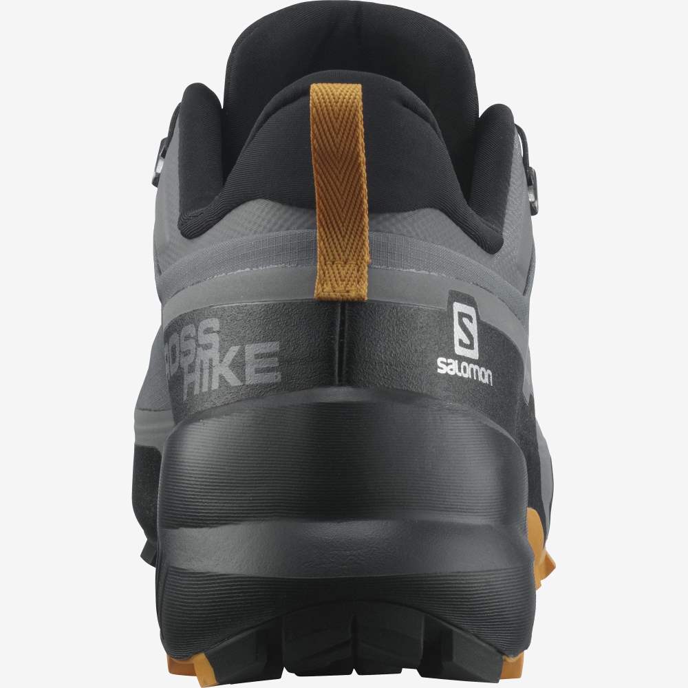 Black Salomon Cross Hike Gore-Tex Men's Hiking Shoes | 203547GYE