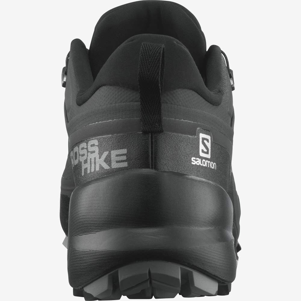 Black Salomon Cross Hike Gore-Tex Men's Hiking Shoes | 976812LFY