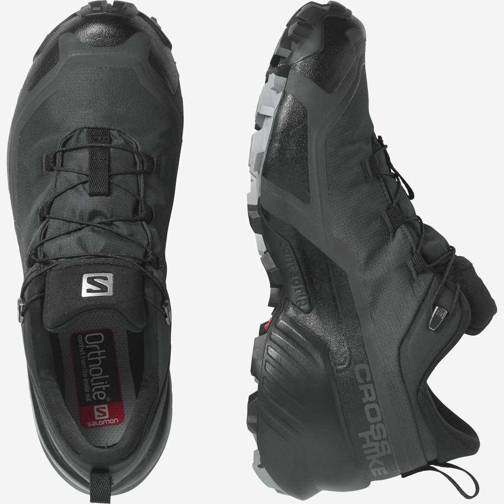 Black Salomon Cross Hike Gore-Tex Women's Hiking Shoes | 804279PQW