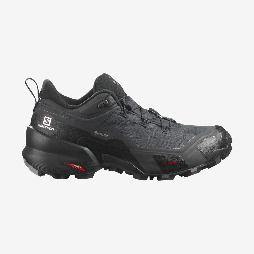 Black Salomon Cross Hike Gore-Tex Women\'s Hiking Shoes | 804279PQW