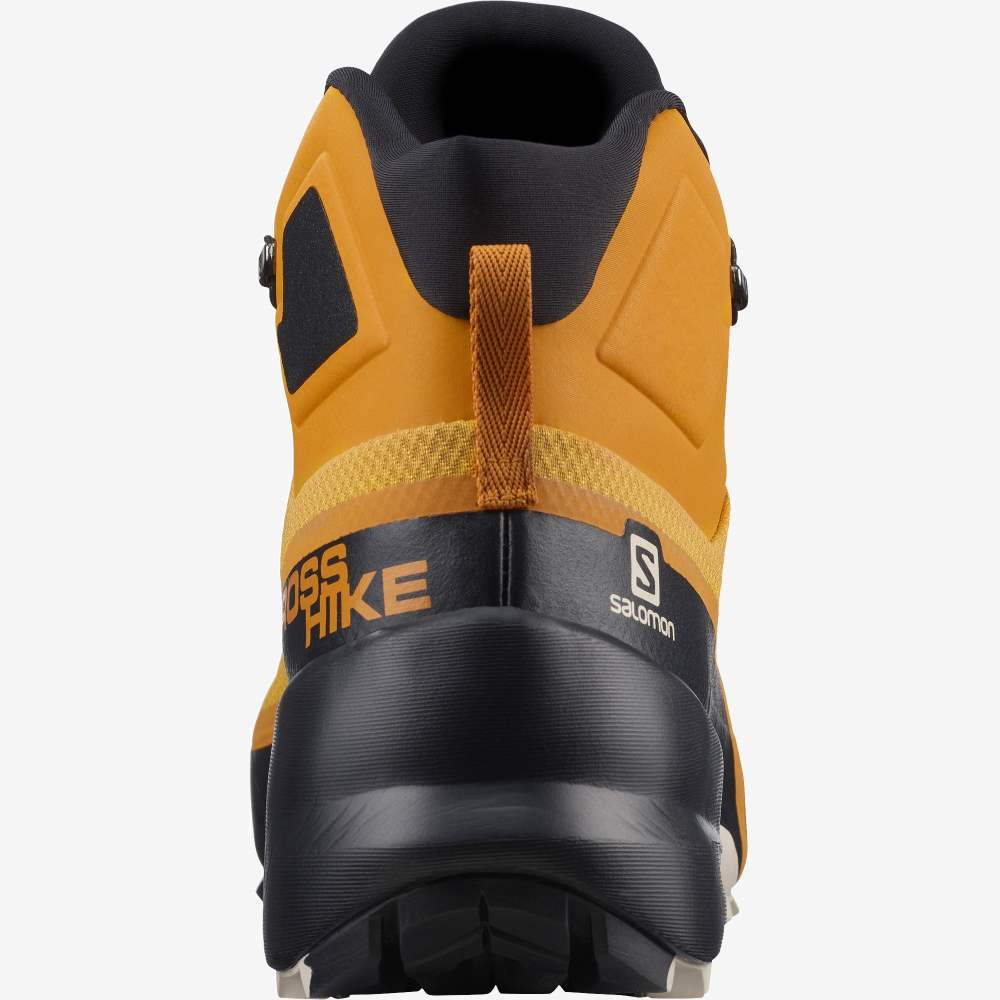 Black Salomon Cross Hike Mid Gore-Tex Men's Hiking Shoes | 169872EAL
