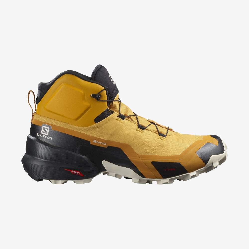Black Salomon Cross Hike Mid Gore-Tex Men\'s Hiking Shoes | 169872EAL