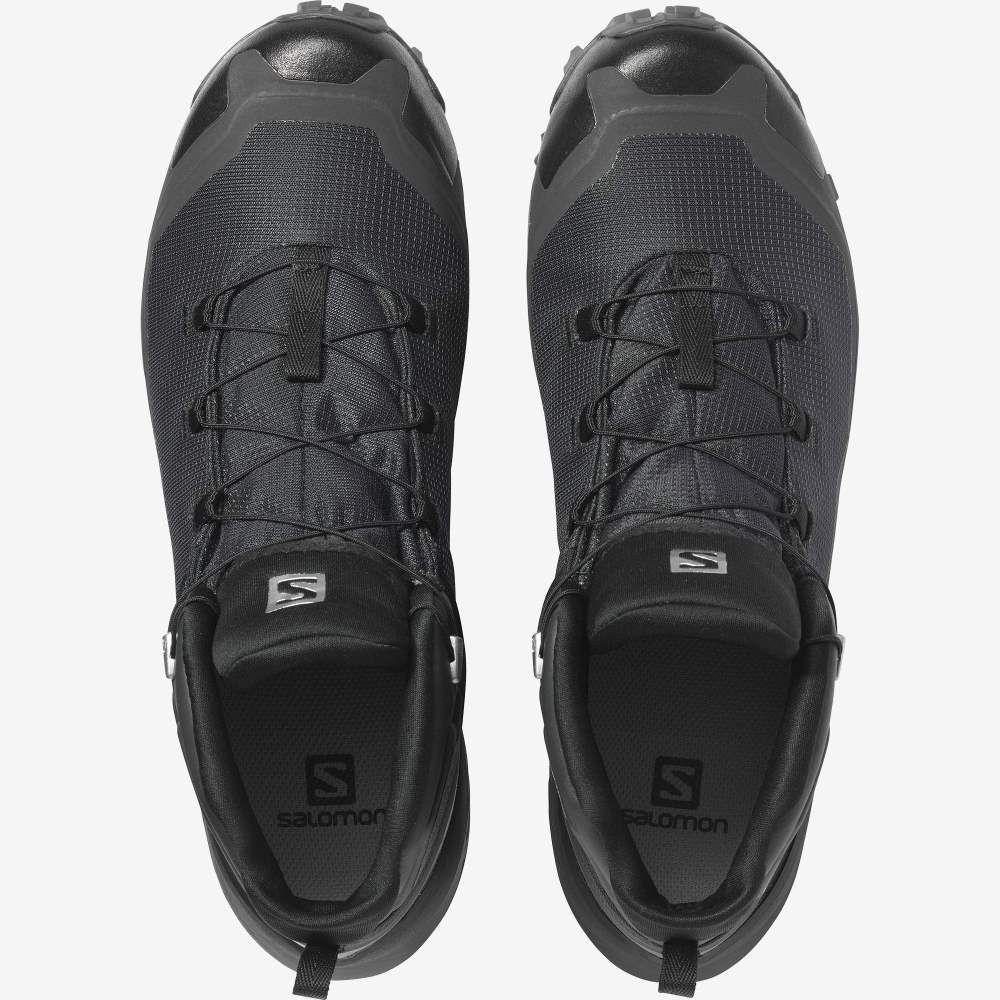 Black Salomon Cross Hike Mid Gore-Tex Men's Hiking Shoes | 607259ZKX
