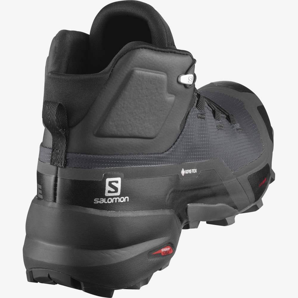 Black Salomon Cross Hike Mid Gore-Tex Men's Hiking Shoes | 607259ZKX