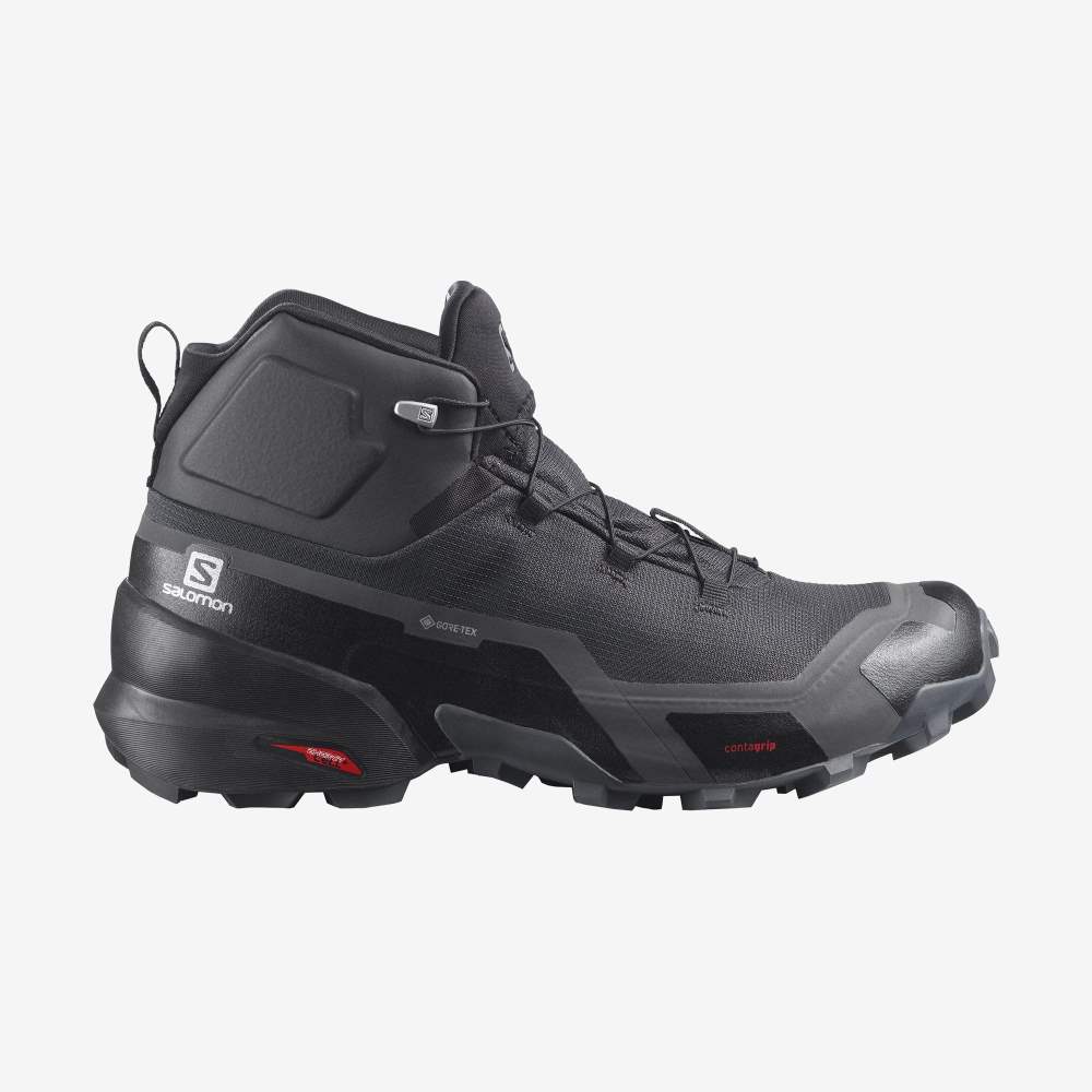 Black Salomon Cross Hike Mid Gore-Tex Men\'s Hiking Shoes | 607259ZKX