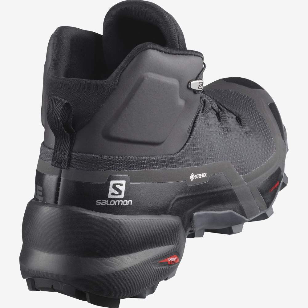 Black Salomon Cross Hike Mid Gore-Tex Women's Hiking Shoes | 610853DLX