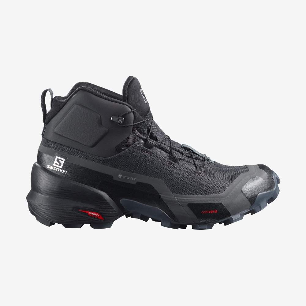 Black Salomon Cross Hike Mid Gore-Tex Women\'s Hiking Shoes | 610853DLX