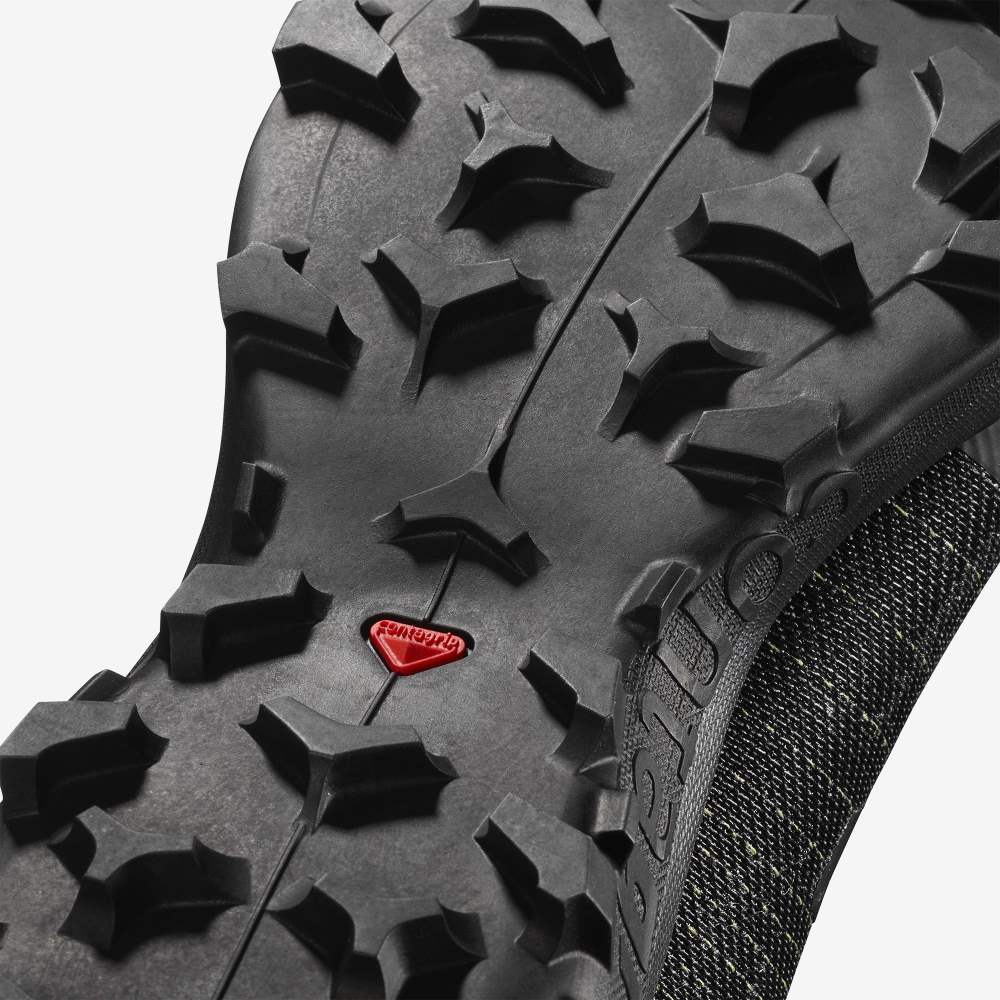 Black Salomon Cross /PRO Men's Trail Running Shoes | 056428LXZ