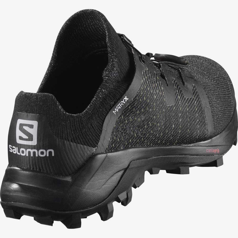 Black Salomon Cross /PRO Men's Trail Running Shoes | 056428LXZ