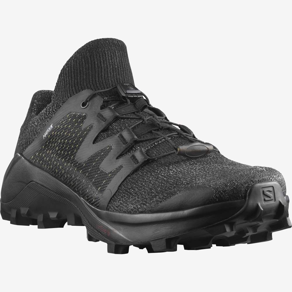 Black Salomon Cross /PRO Men's Trail Running Shoes | 056428LXZ