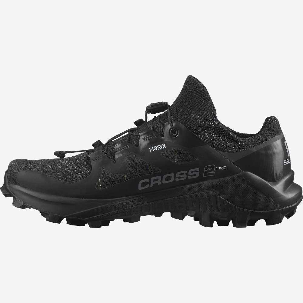 Black Salomon Cross Pro 2 Women's Trail Running Shoes | 302164WJA