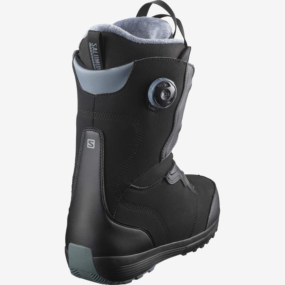 Black Salomon Ivy Boa Women's Snow Boots | 160378WKB